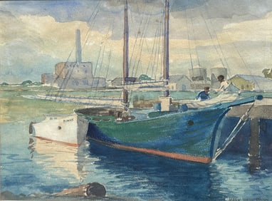 MARK DIXON DODD DOCKSIDE PAINTING
