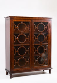 MAHOGANY 2-DOOR BOOKCASE
