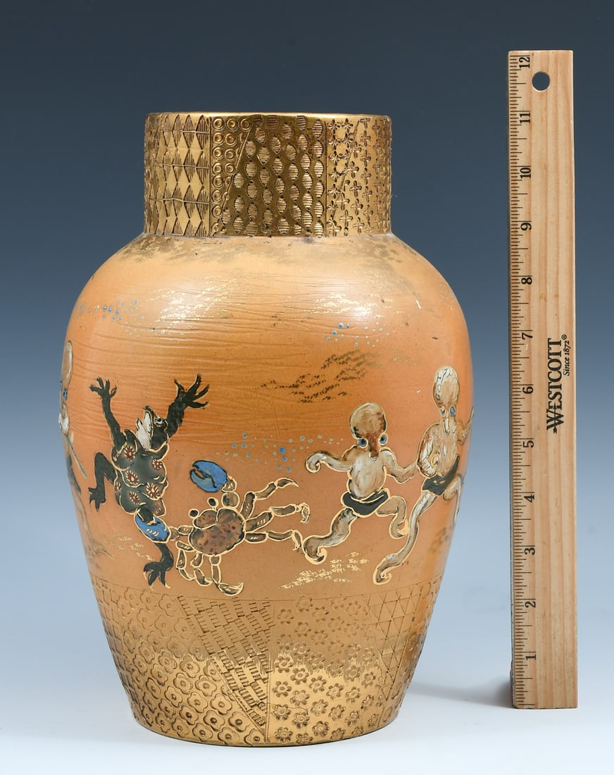 ROOKWOOD MARIA NICHOLS VASE OCTOPI, FROGS & CRAB (1 of 7)