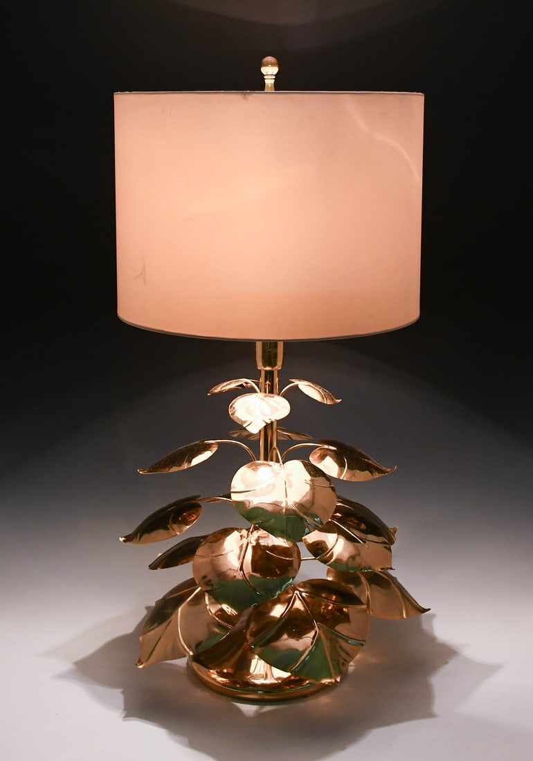 ITALIAN AFTER TOMMASO BARBI LEAF TABLE LAMP (1 of 6)