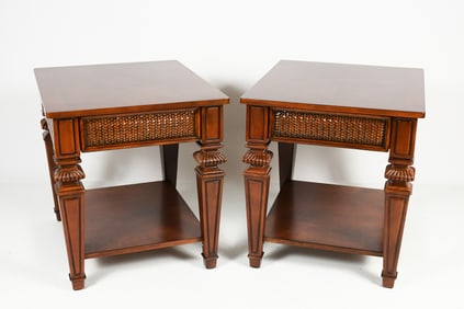 PAIR TOMMY BAHAMA STYLE END TABLES / NIGHTSTANDS