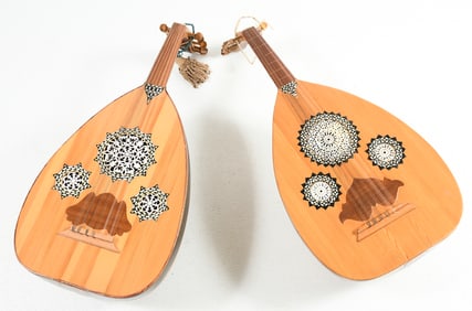 2 INLAID ARABIC MIDDLE EASTERN OUDS