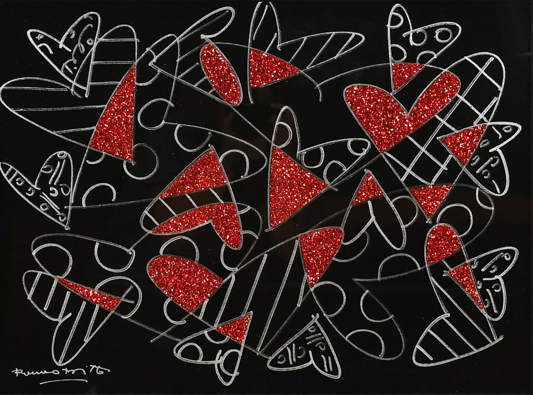 ROMERO BRITTO UNIQUE ARTWORK “TOO MUCH LOVE” (1 of 7)