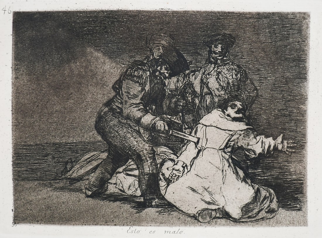 FRANCISCO GOYA ETCHING “ESTO ES MALO” (1 of 8)