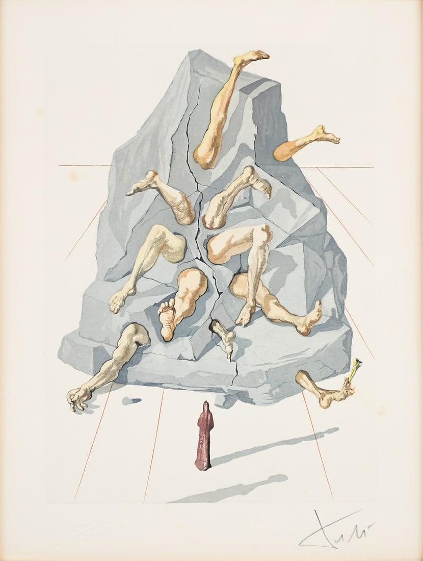 SALVADOR DALI “INFERNO #26” WOOD ENGRAVING (1 of 9)