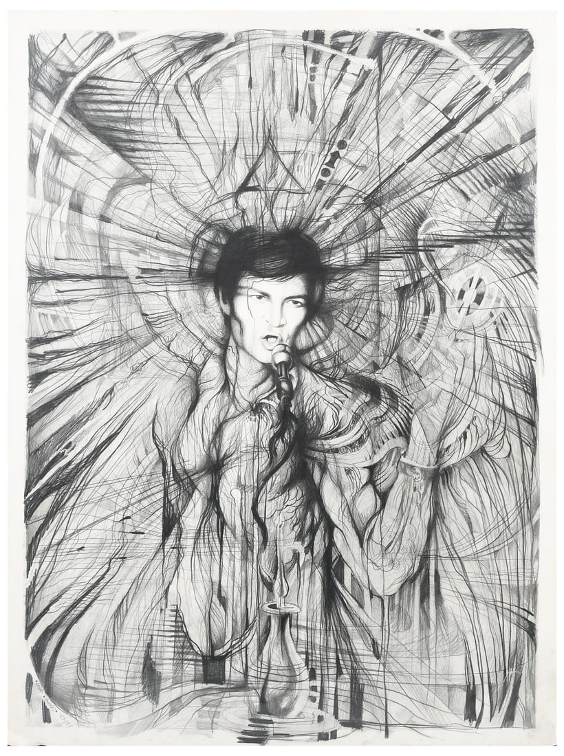 ASHER EIN DOR SELF-PORTRAIT AS ELVIS SINGING (1 of 3)