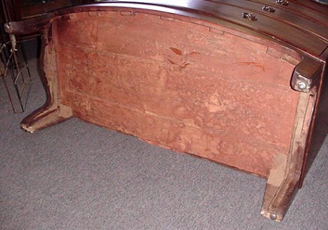 GEORGIAN MAHOGANY BOW FRONT CHEST OF DRAW - 5