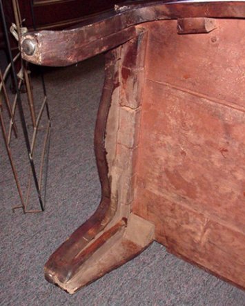 GEORGIAN MAHOGANY BOW FRONT CHEST OF DRAW - 6