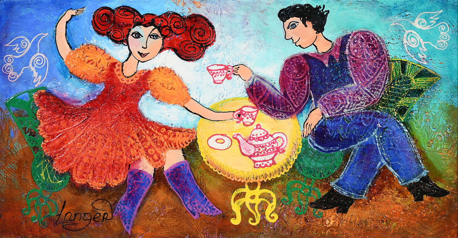 YULIA LANGER ?TEA TIME CHEERS? PAINTING (1 of 4)