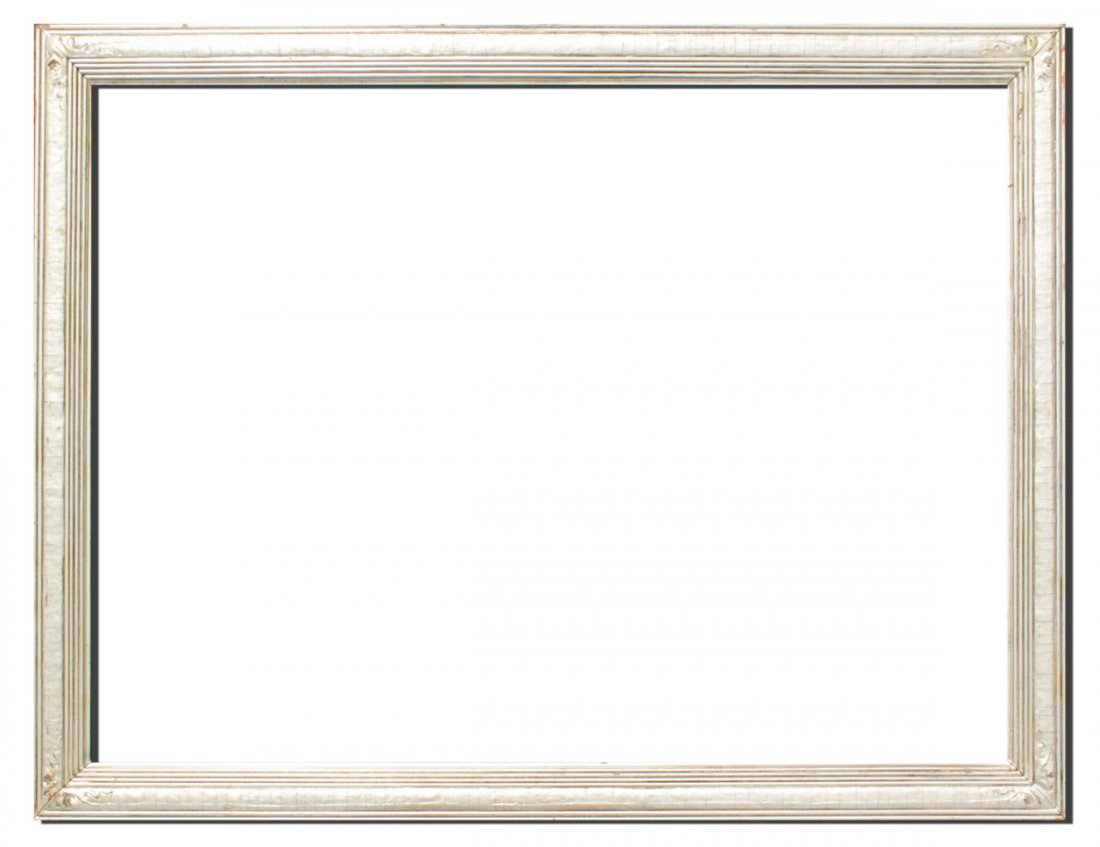 NEWCOMB MACKLIN SILVER GILT FRAME: NEWCOMB MACKLIN SILVER GILT FRAME: Overall 32 3/4" x 44 1/2", interior 28 1/4" x 40 1/2".
