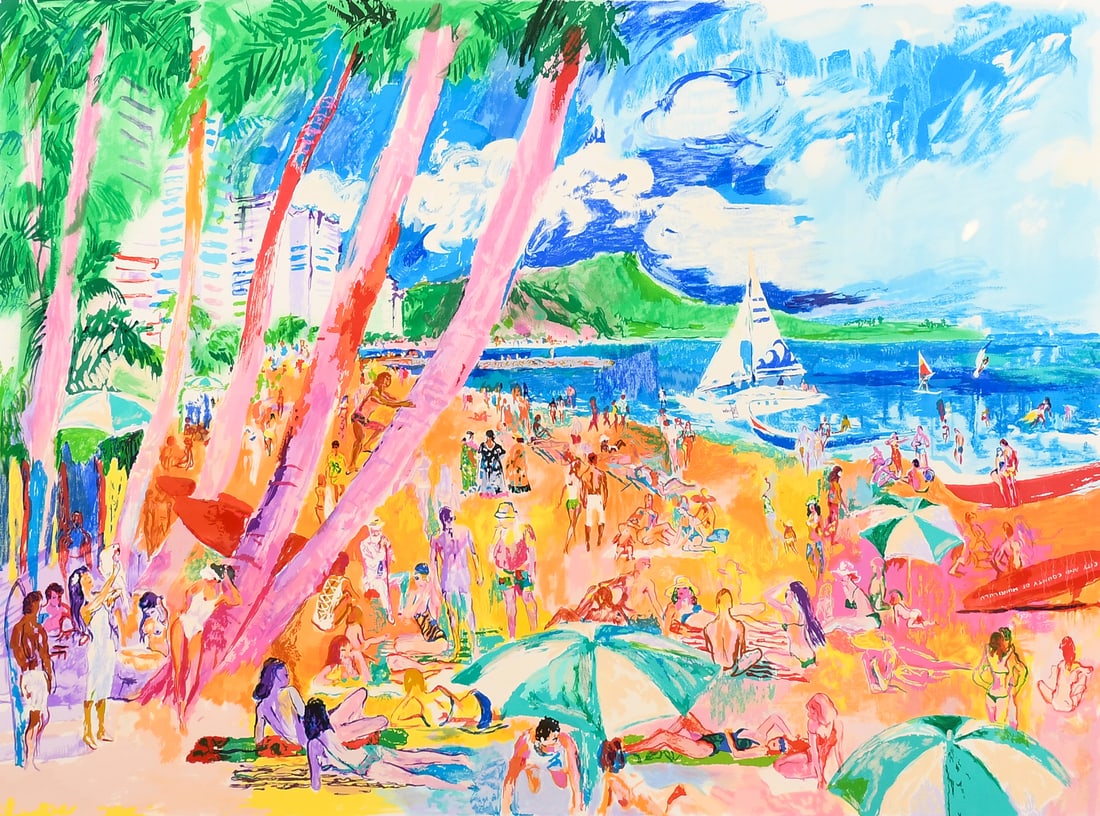LEROY NEIMAN HC SERIGRAPH "DIAMOND HEAD": NEIMAN, LeRoy, (American, 1921-2012): "Diamond Head", Serigraph, sight size 30.5" x 41", pencil signed lower right, marked HC 288/325 lower left, framed, 41.75" x 50".