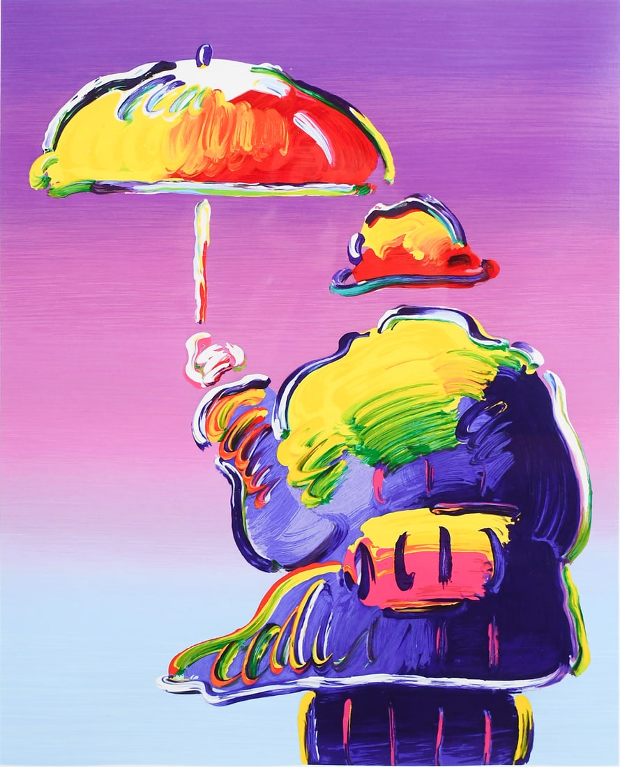 PETER MAX "UMBRELLA MAN" EMBELLISHED SERIGRAPH (1 of 7)
