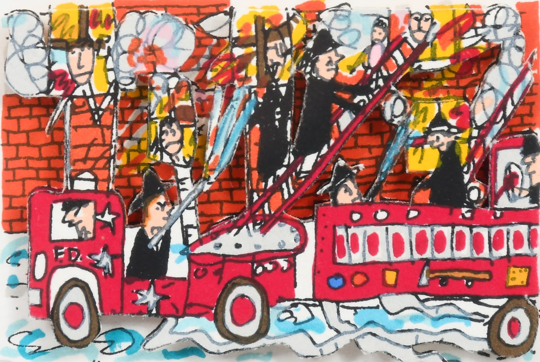 JAMES RIZZI 3-D LITHO “I SMELL SOMETHING BURNING" (1 of 5)