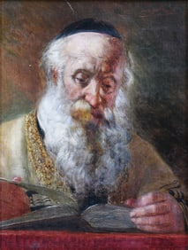JOSEF JOST RABBI PAINTING