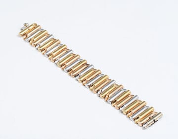 DRAMATIC 18K BAMBOO ITALIAN BRACELET