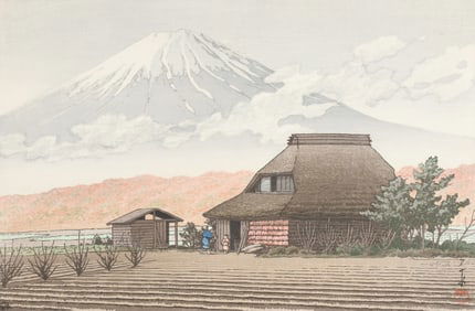 KAWASE HASUI WOODBLOCK “FUJI FROM NARUSAWA”
