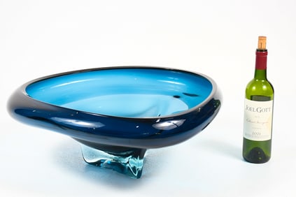 LARGE ITALIAN MURANO ART GLASS CENTER BOWL