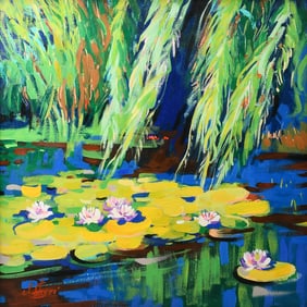 IRENE SHERI LILY POND PAINTING