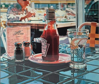 RALPH GOINGS DINER STILL LIFE OFFSET LITHOGRAPH