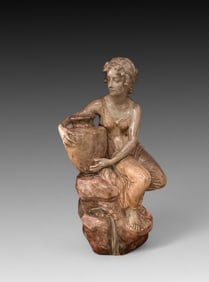 FRIEDRICH GOLDSCHEIDER SCULPTURE WOMAN WITH URN