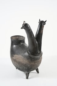 PRE-COLUMBIAN STYLE FIGURAL POTTERY VESSEL