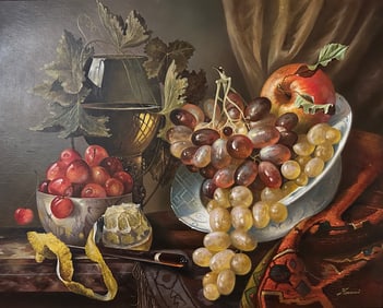 ZBIGNIEW KOPANIA STILL LIFE WITH GRAPES