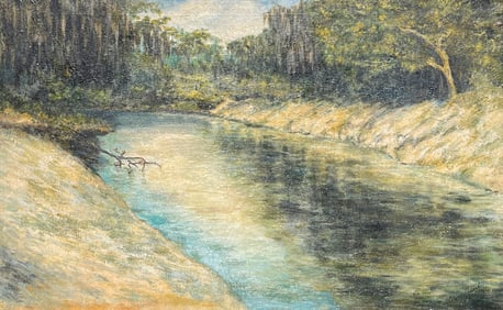 ELISE FRANK FLORIDA RIVER LANDSCAPE PAINTING