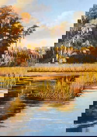 LARGE CONTEMPORARY FLORIDA BACKWATER PAINTING