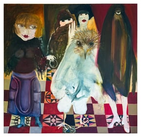 LARGE MARION BECKETT SURREAL PAINTING