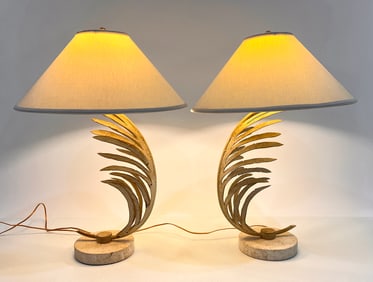 PR. MICHAEL TAYLOR PALM FROND LAMPS