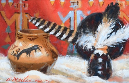 JAY O’MEILIA “INDIAN STILL LIFE” PAINTING
