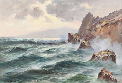 GUIDO ODIERNA CRASHING SURF PAINTING