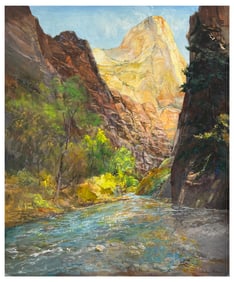 ARLINE TINUS CANYON RIVER VALLEY PAINTING