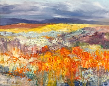 ARLINE TINUS DESERT FLOWERS PAINTING