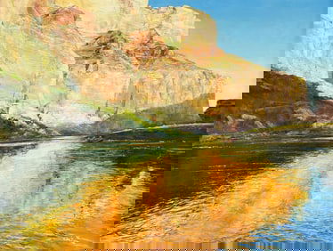 ARLINE TINUS GRAND CANYON RIVER GLOW PAINTING