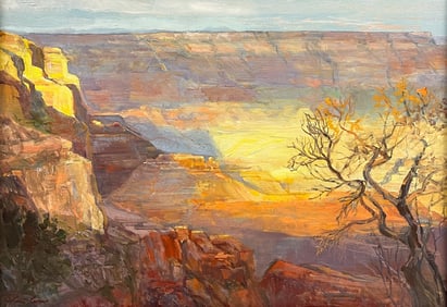 ARLINE TINUS PANORAMIC GRAND CANYON PAINTING