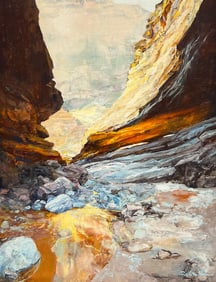 ARLINE TINUS PAINTING CANYON WALLS