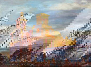 ARLINE TINUS “MISSION AT SAN XAVIER” PAINTING
