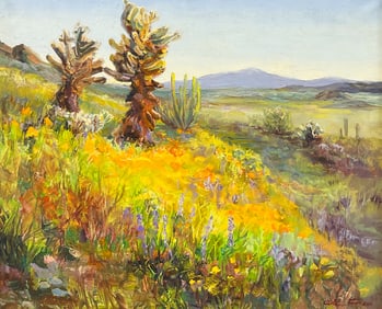 ARLINE TINUS DESERT FLOWERS PAINTING