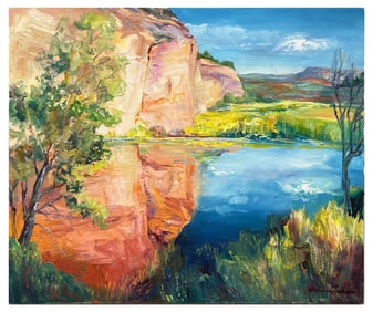 ARLINE TINUS WESTERN OASIS PAINTING