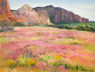 ARLINE TINUS DESERT MEADOW BLOOM PAINTING