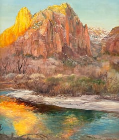 ARLINE TINUS ZION COURT WESTERN PAINTING