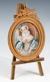 DETAILED MINIATURE PAINTING OF EUROPEAN ROYAL