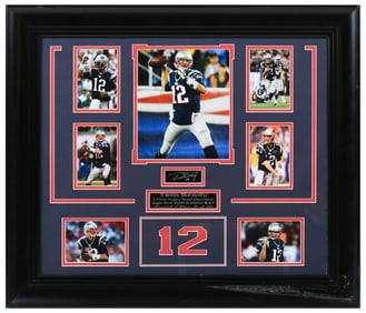 TOM BRADY FRAMED PHOTOGRAPH COLLECTION W/ AUTOGRAPH