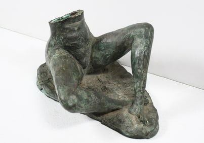 UNUSUAL HEAVY BRONZE SCULPTURE OF A WAIST AND LEGS