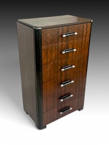 PHILIP STRAUSS (1884-1946) ART DECO TALL DRESSER