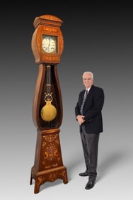 18TH-CENTURY ITALIAN INLAID TALL CASE CLOCK