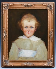 IMPRESSIONIST PORTRAIT OF A BLUE-EYED CHILD