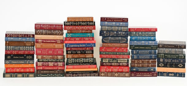 70 PC. EMBOSSED LEATHERBOUND EASTON PRESS BOOKS