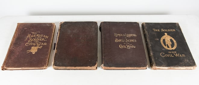 4 PC. CIVIL WAR & WAR RECORDS BOOKS